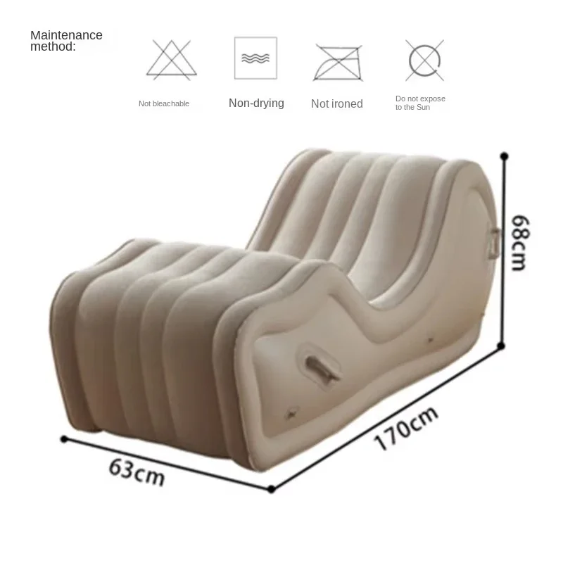 Simple Lazy Sofa Lounge Chair Fully Automatic Outdoor Portable Air Cushion PVC Inflatable Sofa Chair ,Camping Seat