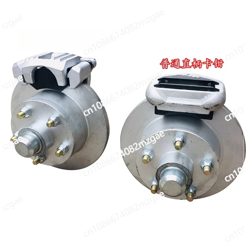 Trailer Disc Brake Assembly with Mechanical Cable Actuation - Fits Straight & Semi Axles, Includes Caliper & 5x114.3 Hub