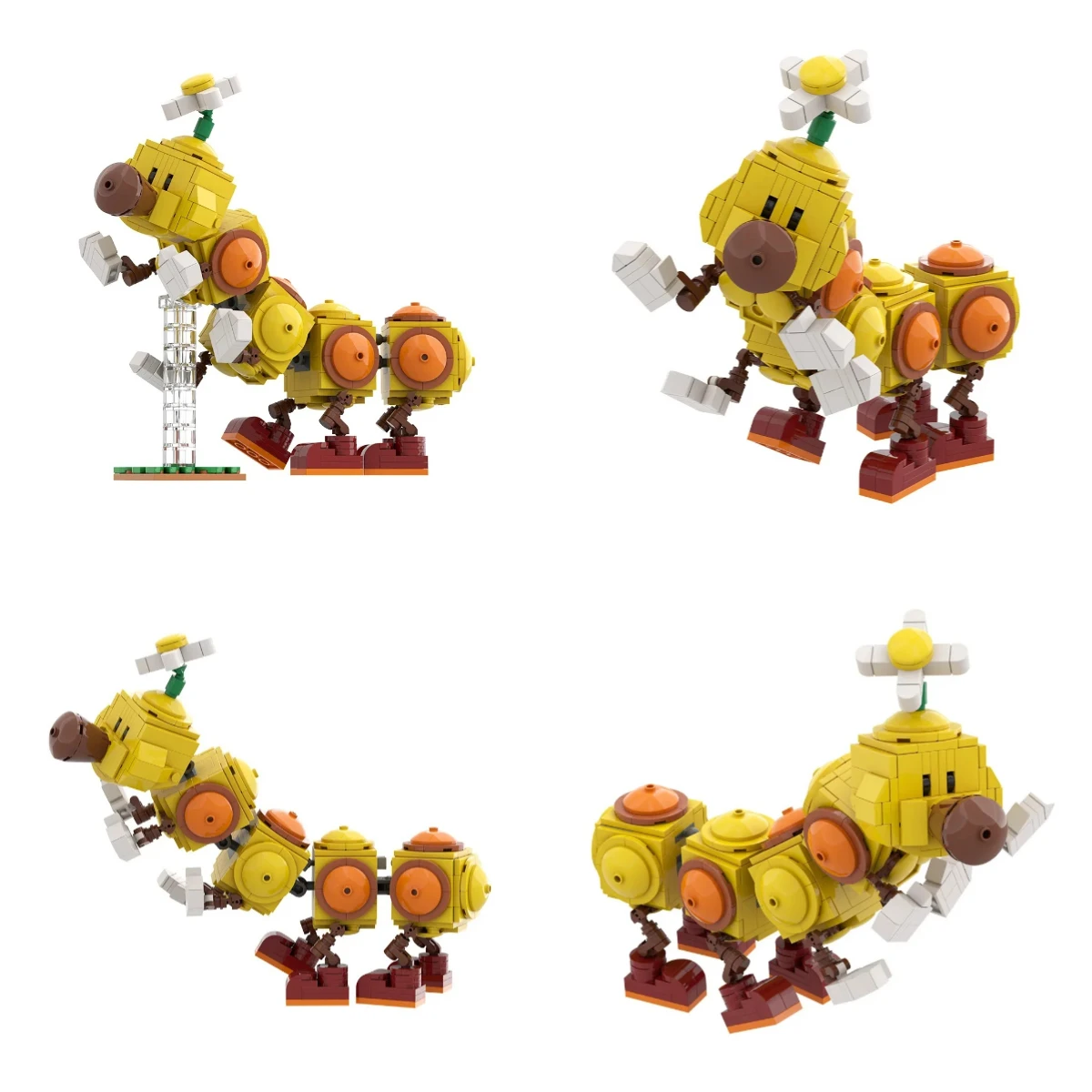 MOC-163071 Happy Wiggler Posable Display Figure, Bricks Model Building Blocks Assembly Toy, Kids Birthday Gift
