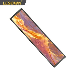 LESOWN Thin Stretched Bar 11.3 inch Monitor 440x1920 FHD 500cd/m2 HDMI USB Powered Lightweight Long Screen Display Black White