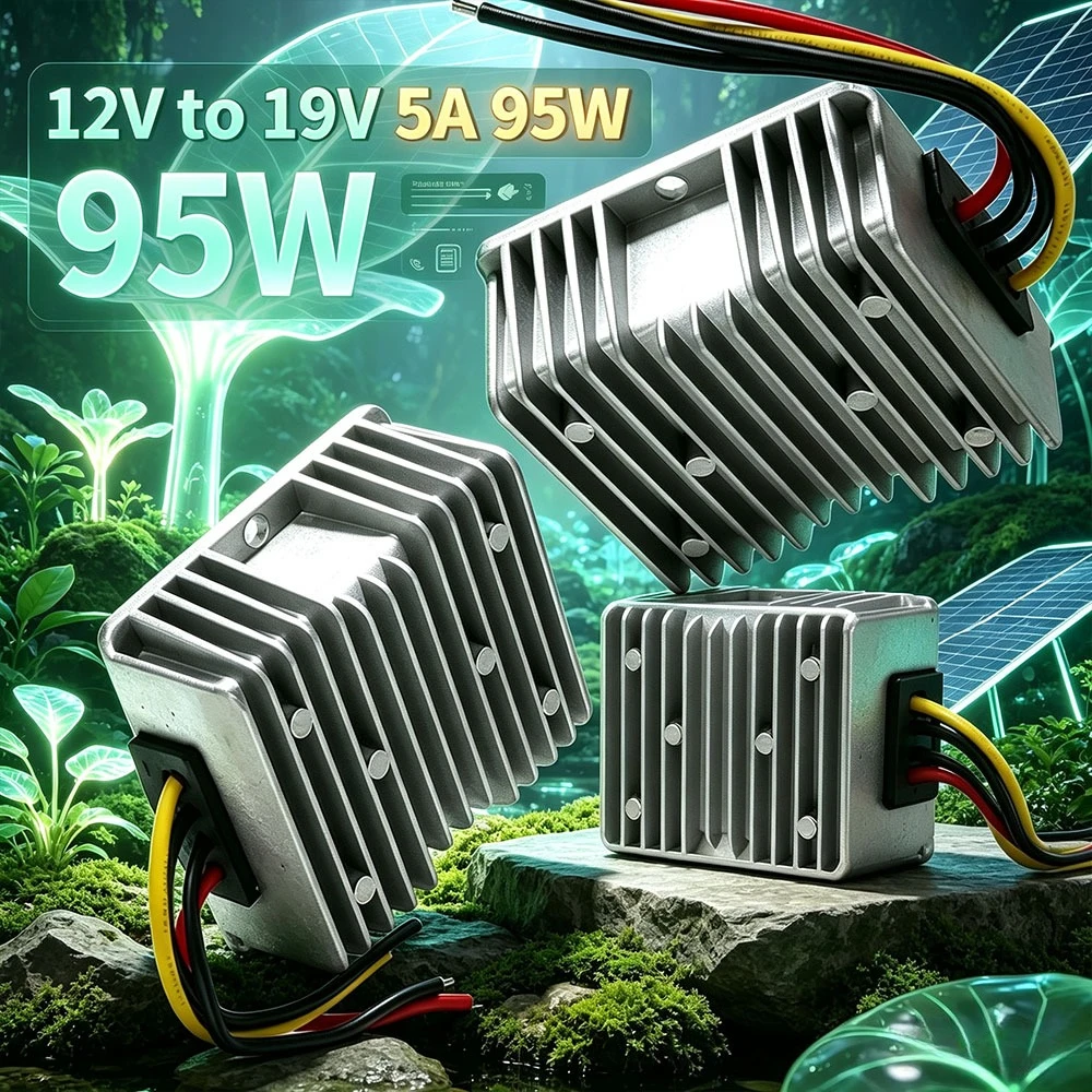 DC 12V to 19V 5A 95W Auto Supply Converter Power Inverter Step up Regulator