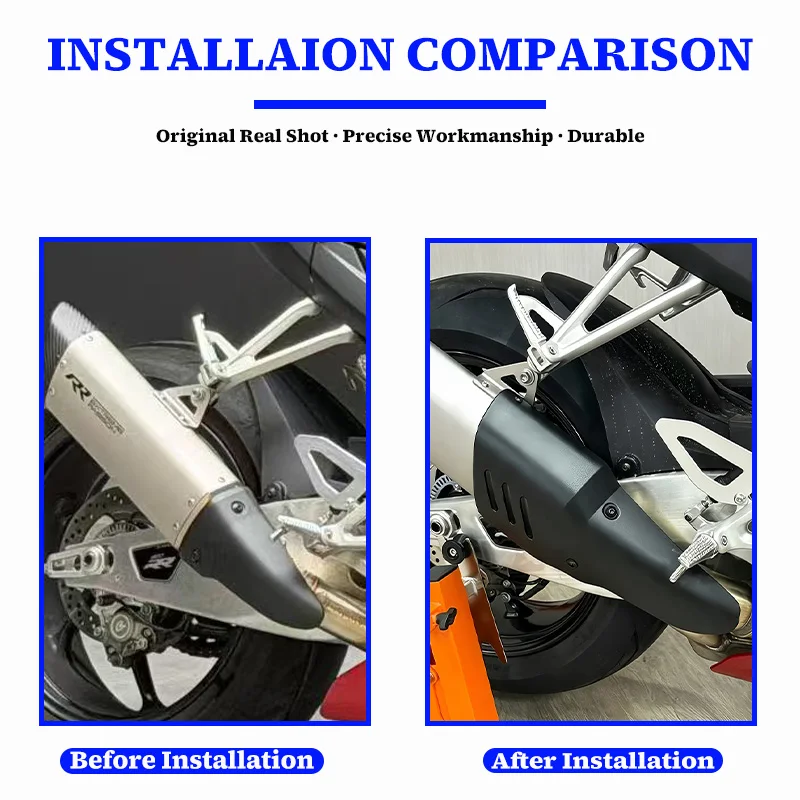Motorcycle Exhaust Heat Shield Cover Muffler Link Pipe Protector Guard Anti-scalding Cover For ZXMOTO ZHANGXUE 820RR