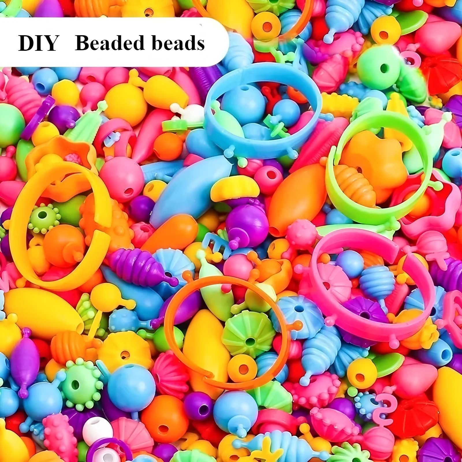 Zestaw do samodzielnego tworzenia biżuterii dla dziewczynek z koralików, kreatywny zestaw do robienia naszyjników, bransoletek i pierścionków DIY, idealny prezent na Boże Narodzenie i urodziny.