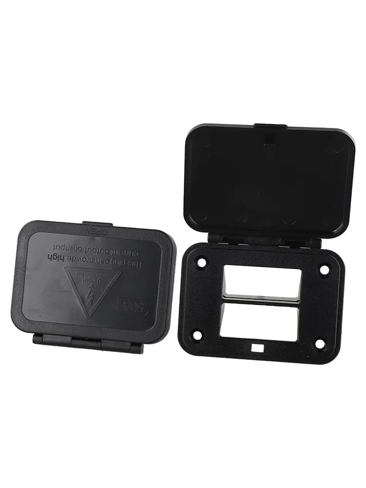 50A لوحة قوس موصل للحافلات 2 غرز سوداء ل RVs للسفن لليخوت IP20 على الانترنت البلاستيك العملي