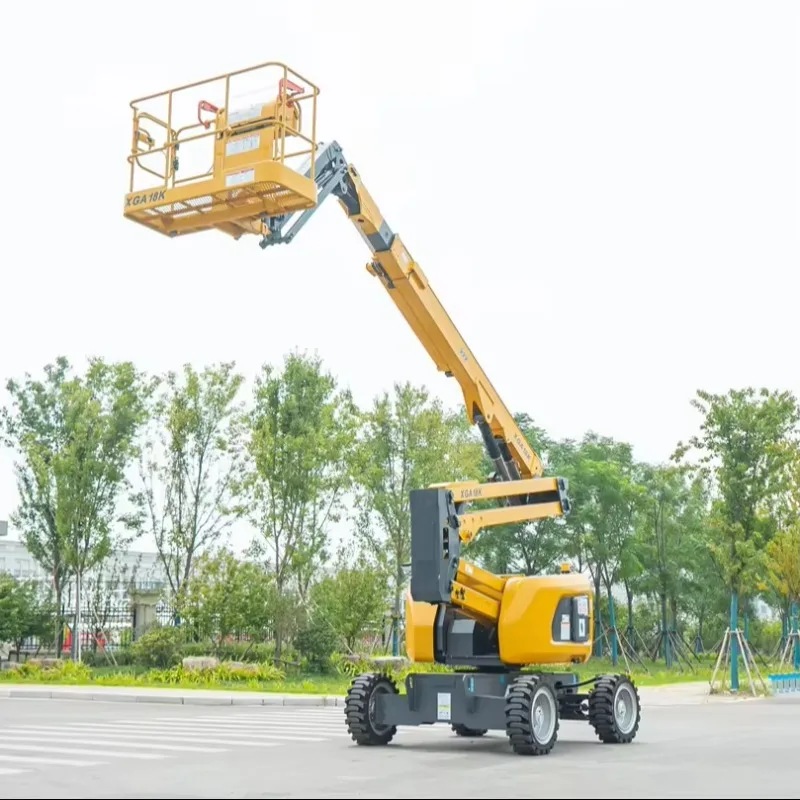 

Телескопические подъемные платформы XGA18K с шарнирно-сочлененной стрелой, передвижные, в наличии