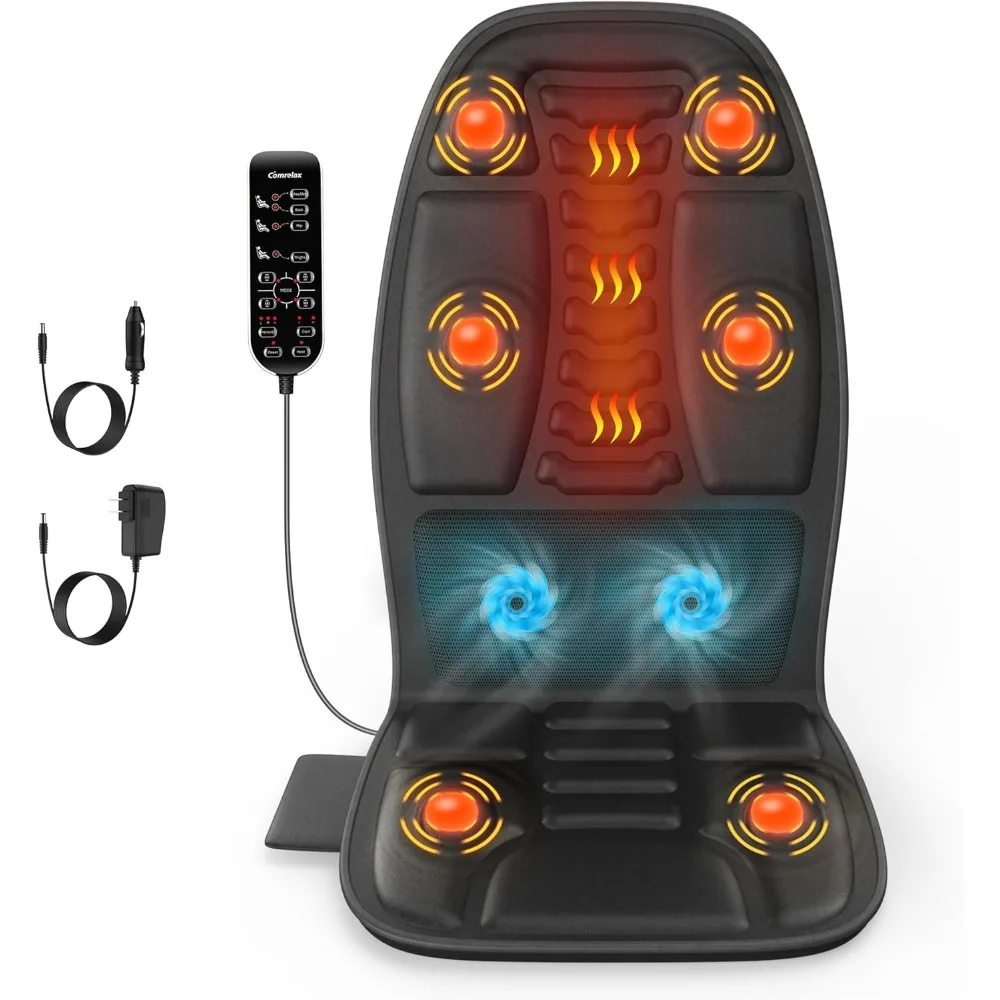 

Heated Cooling Full Body Chair Massage Cushion with Deep Tissue Vibration Pad