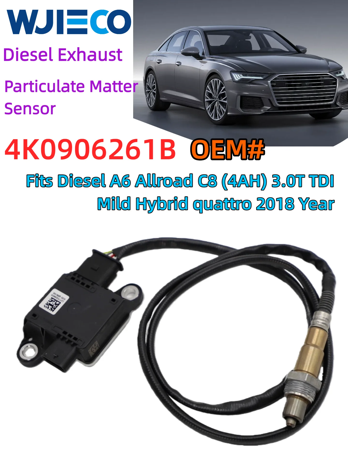 

4K0906261B Particulate Matter Sensor PM Sensor A6 Allroad C8 (4AH) Mild Hybrid quattro 3.0T 2018 YEAR 0281007603 0281007604