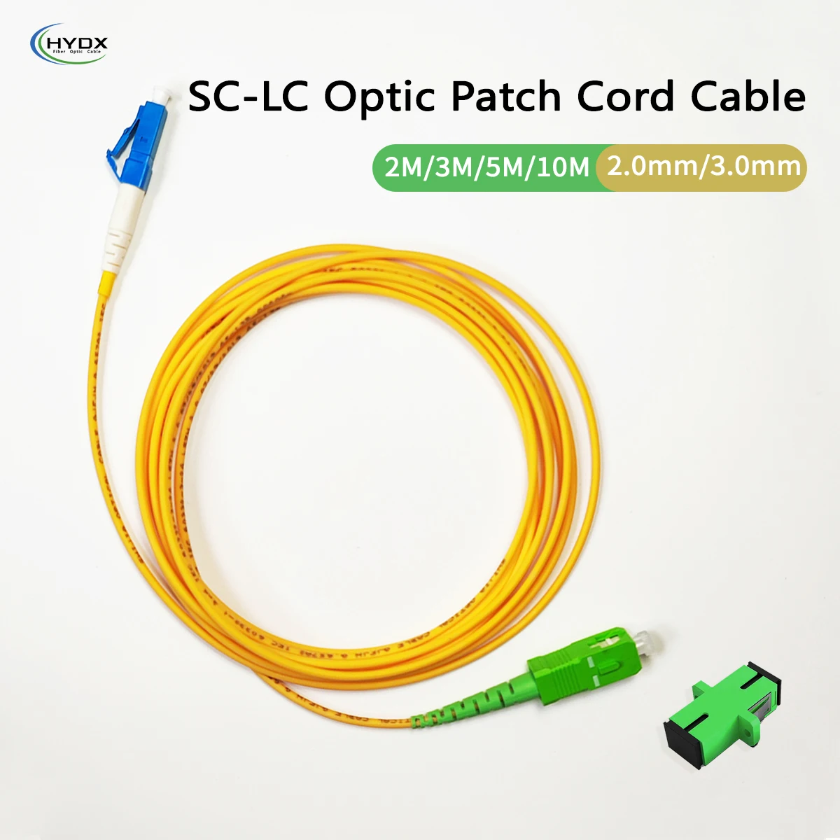 Fiber Optics  Patch Cord Cable 2M/3M/5M(2.0mm) 2M/10M(3.0mm)SC/APC To LC/UPC Single Mode SC-LC Optical Patch Cord Fibra Optic