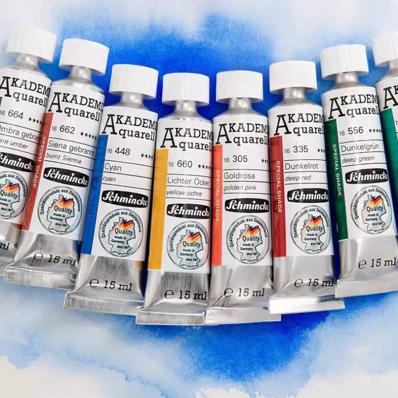 

Schmincke Watercolor Paint Academy Grade 15ml Tubular Illustration Watercolor Paint Painting Acuarela Artists Art Supplies