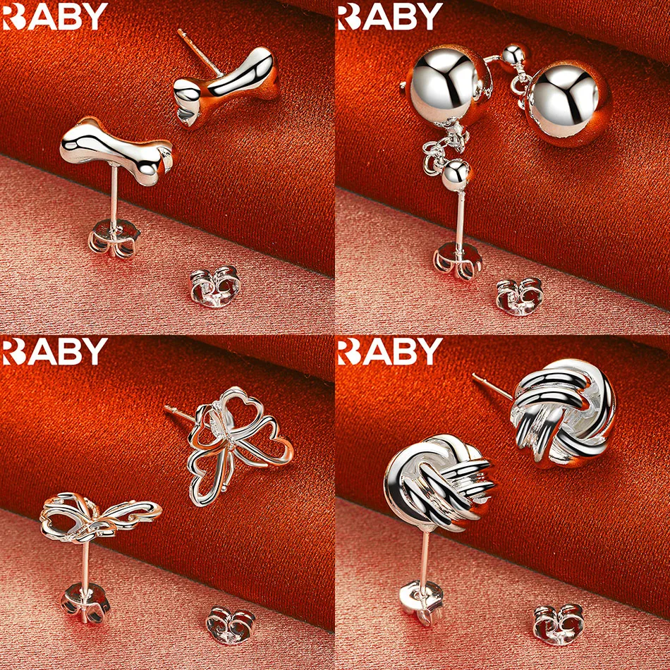

URBABY 925 Sterling Silver Earrings Stud Earrings For Women Creativity Gifts Street All-match Party And Daily Wear