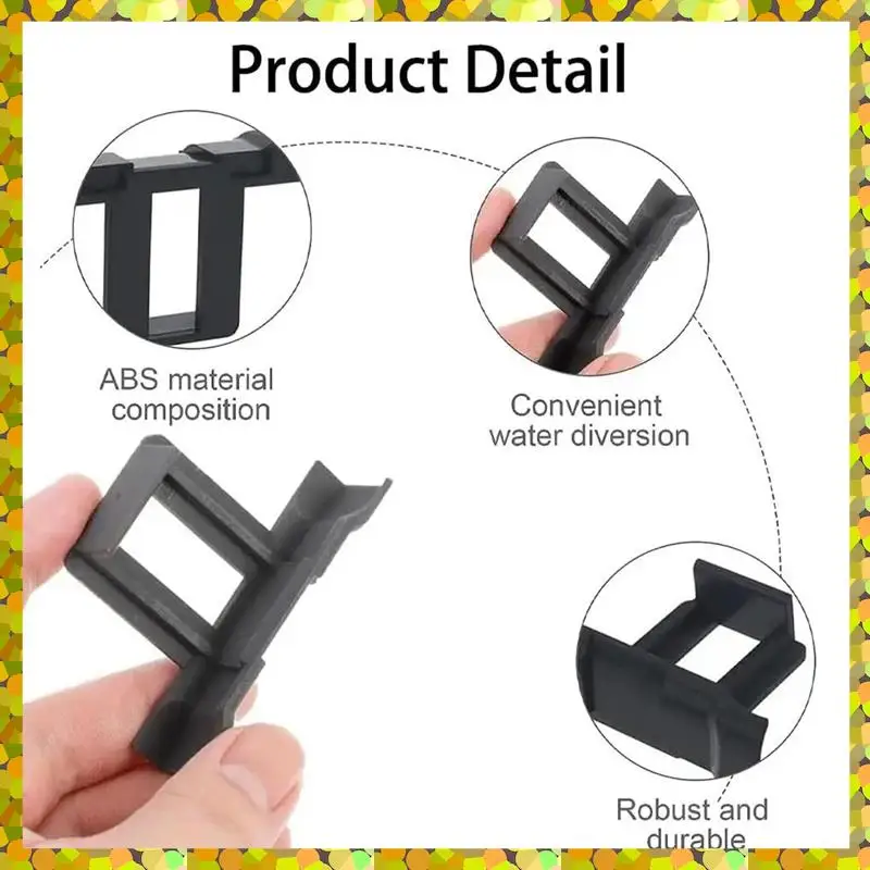Aglh 50 peças clipes de drenagem de água do painel solar clipe de drenagem de água do painel fotovoltaico remoção automática de poeira de água estagnada