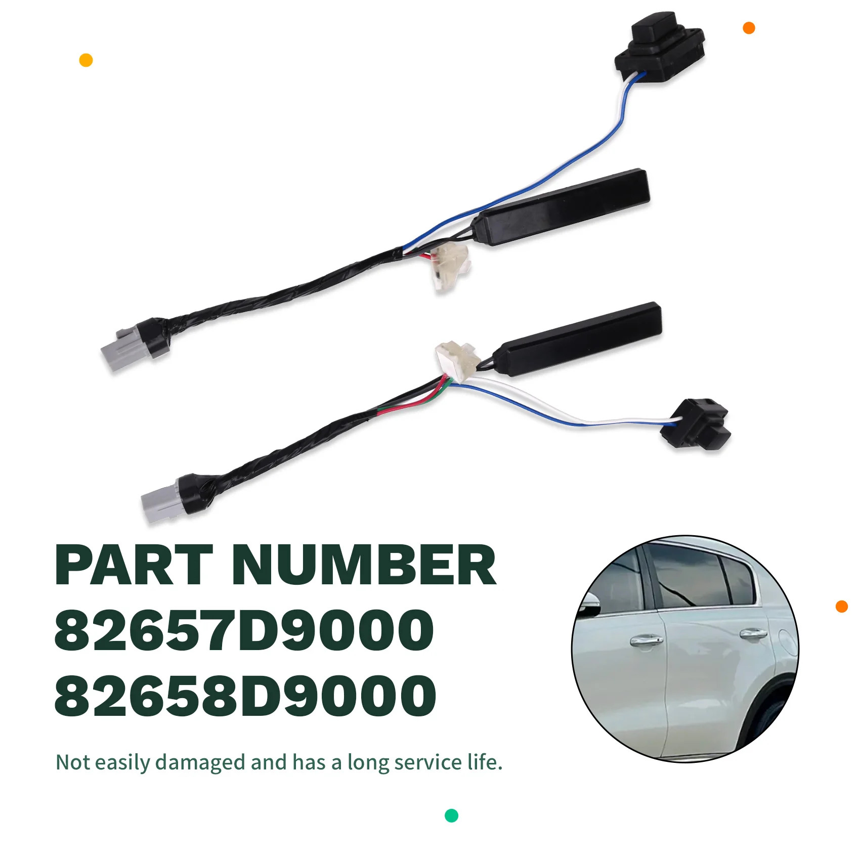 A30P-For Kia KX5 سبورتاج QL 2016 مقبض الباب الأمامي زر صغير 82657-D9000 82658-D9000 قطع غيار السيارات لـ LH & RH #4