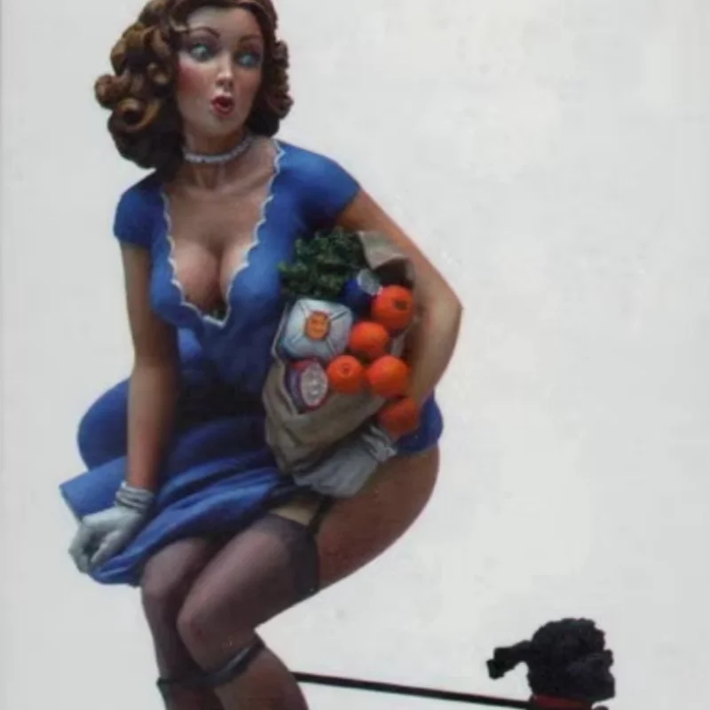 

Women and Dogs Resin Figure 1/24 Model Kit Unpainted and Unassembled Toys Free Shipping