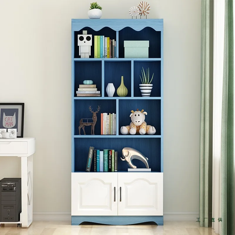 

Simple Bookshelf Shelf Floor Storage Locker Home Bedroom Living Room Partition Office Bookcase Multi-layer