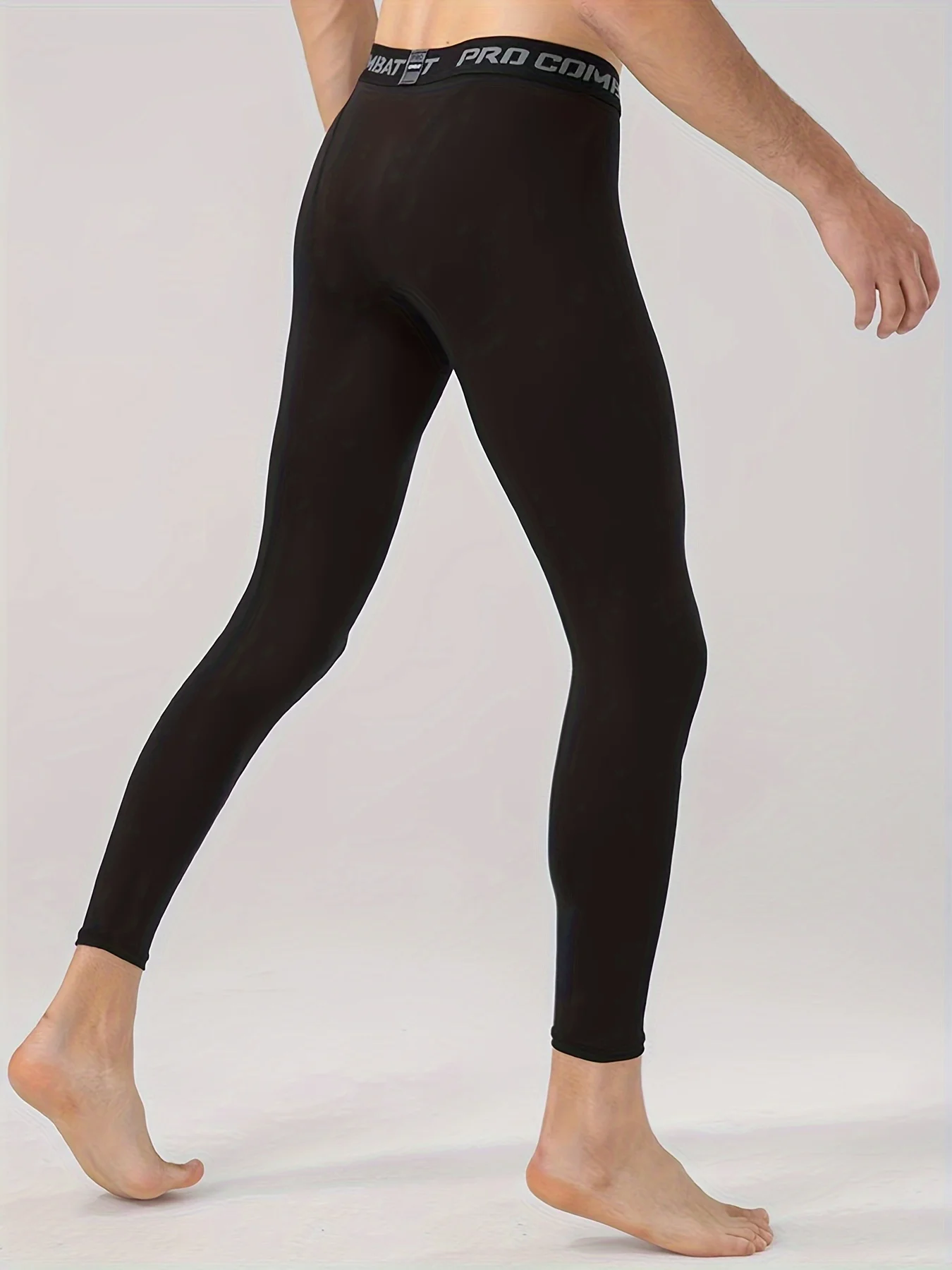 

Men's warm high-elasticity pressure leggings, breathable and warm sports tights, suitable for gym and casual wear