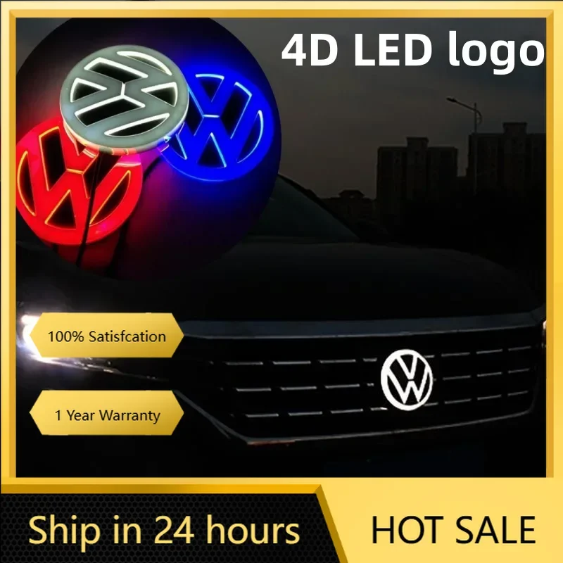 

Крышки ступицы 4D светодиодные для Volkswagen, передние и задние наклейки с логотипом, подходят для Tiguan/Passat/Golf/Polo/Jetta/Beetle/CC/MK5/