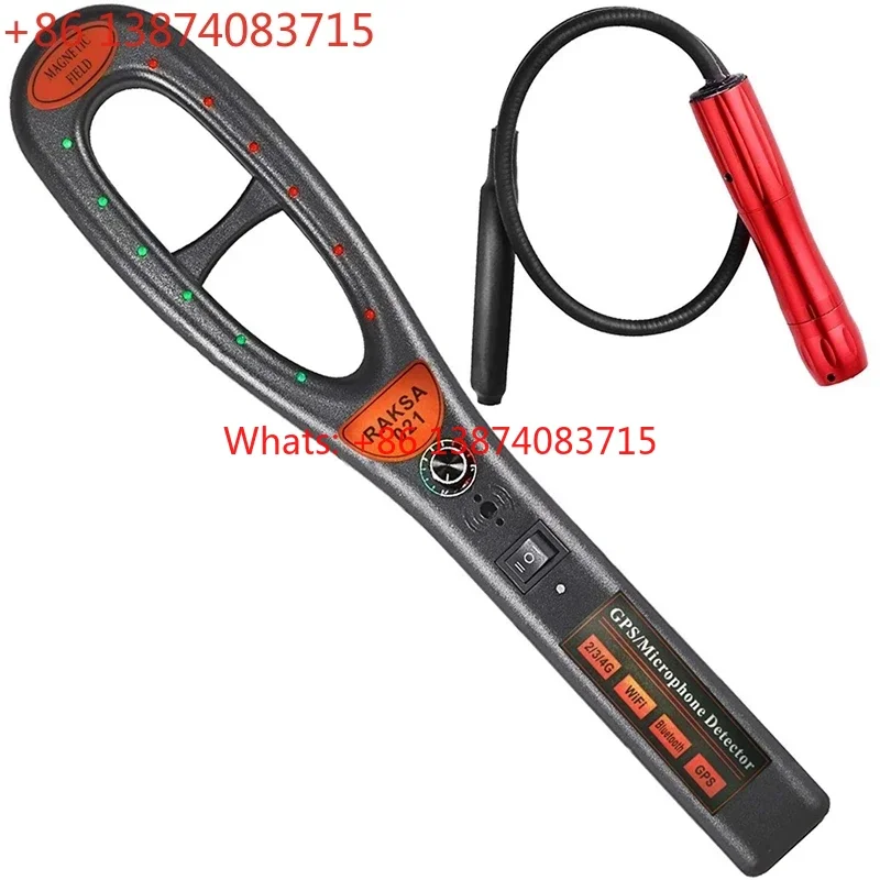 

Raksa 021 Handheld Security Scanner Wireless Car GPS Signal Detector for Detect Wireless RF Signal And Magnet Detector
