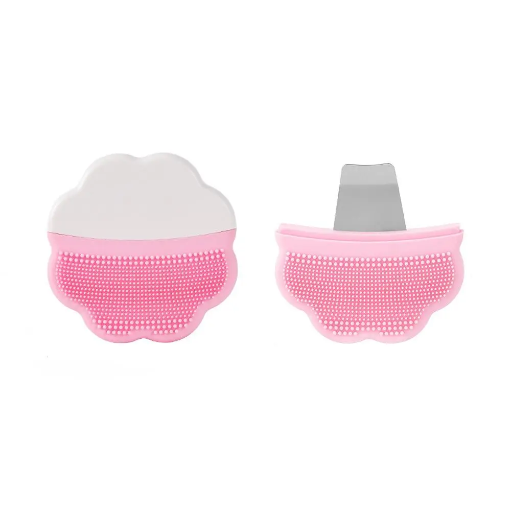 Flower Shape 2 in 1 Silicone Facial Brush Washable Exfoliator Tool Exfoliating Facial Brush Skin Care Hand Wash Brush