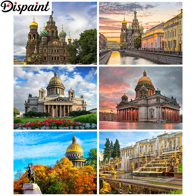 Полноразмерная Алмазная вышивка, картина 5D своими руками, вышивка крестиком «замок, пейзаж», полное украшение для дома и комнаты