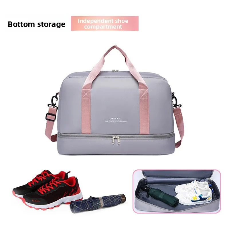 Travel Bag with Large Capacity, High-end Feel, Can Be Set with A Suitcase, Independent Shoe Compartment, Can Be Carried By Hand