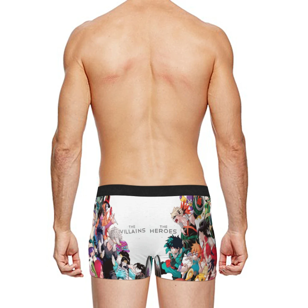 Anime-My-Hero-Academia Breathable milk Silk Boyshorts Elastic Men's Underwear 3D Boxer Shorts Boxer Briefs