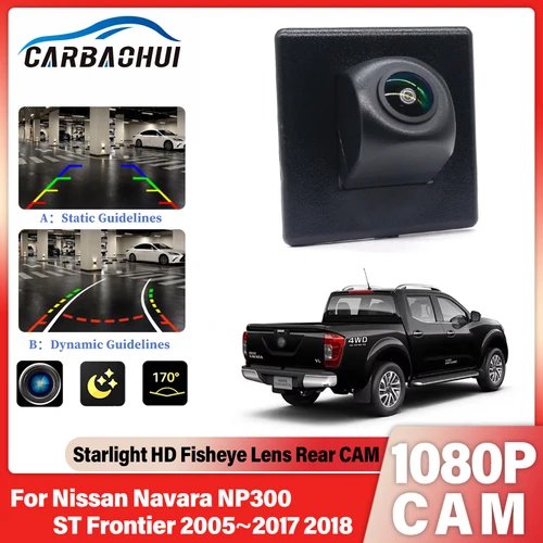 Imagen 1 del producto Cámara de visión trasera para Nissan Navara NP300 ST Frontier 2005 ~ 2013 2014 2015 2016 2017 2018 CCD cámara de marcha atrás de visión nocturna