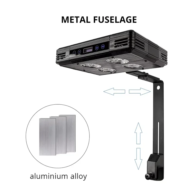 Gako Full Spectrum LED Reef Light-Eco-Friendly Plastic Rectangle Touch Control Saltwater Aquarium Light for Marine Tanks