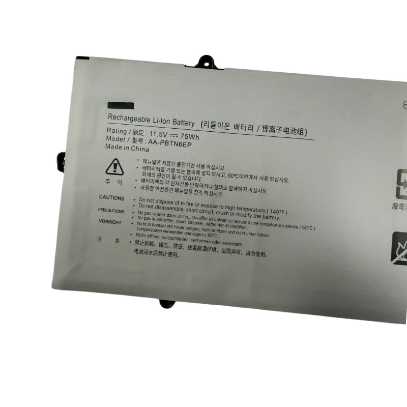 

AA-PBTN6EP Laptop Battery for SAMSUNG 900X5T 900X5T-X78L 900X5T-X01 900X5T-X02 900X5T-X05 Replacement Battery 11.5V 75Wh Bateria