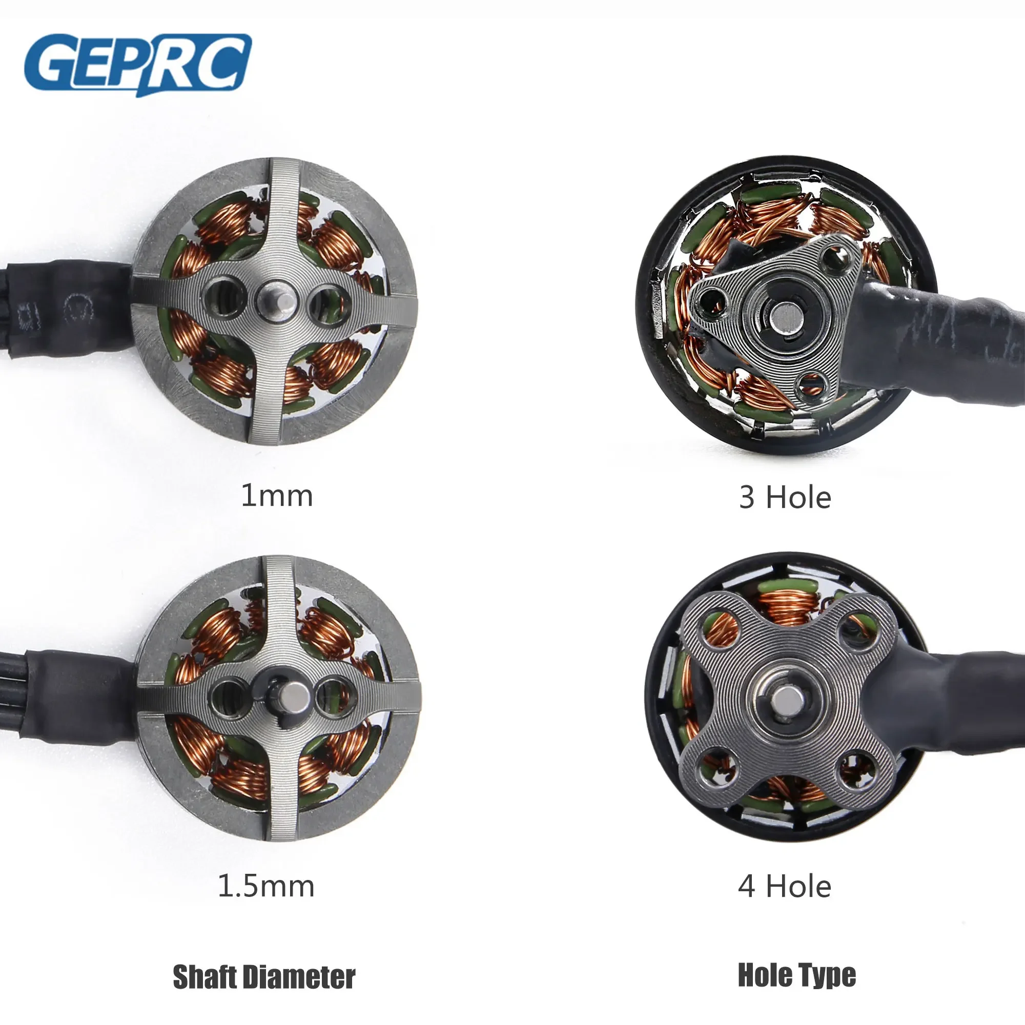 GEPRC GR1102 1102 10000KV 2S Brushless Motor 4-Hole 1.5mm Shaft