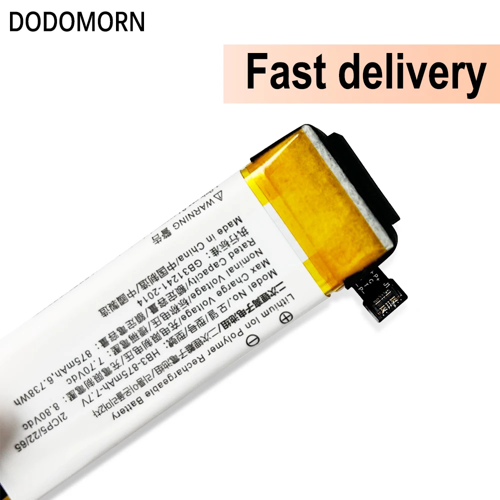 Dodomorn-バッテリー,100% mah,875,高品質,dji osmo Pocket 1,シリーズ2,p5/HB3-875mah-7.7V,迅速な発送,22/65