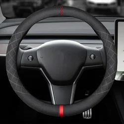 Car Steering Wheel Cover Suede Steering Wheel Covers 38CM Universal Car Interior Accessories Braiding Cover For Steering Wheel