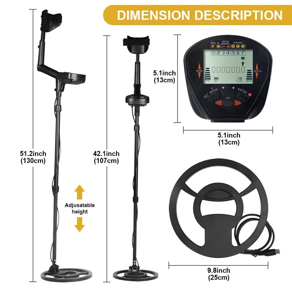 Go-Detector de Metales MD-830, profundidad subterránea, 2,5 m, escáner de búsqueda, Detector de oro de alta precisión, Cazador de tesoros, detección, Pinpointer