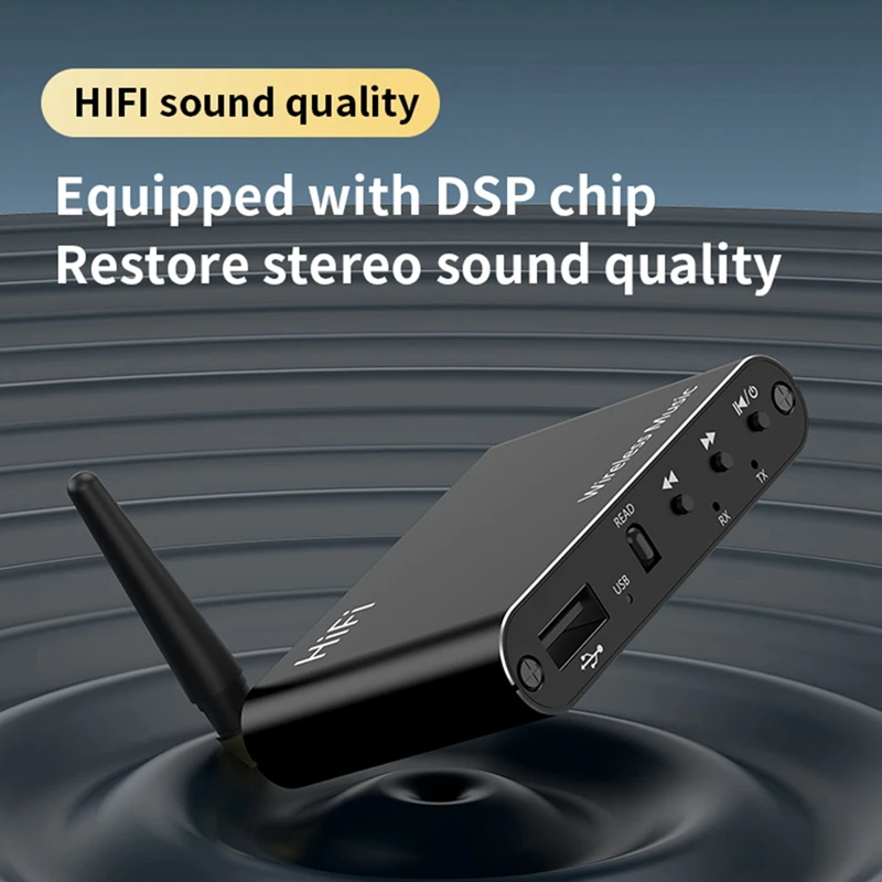 ワイヤレスオーディオアダプター,AUX Bluetoothレシーバー,トランスミッター,ミュージックアンプ,USB再生サポート,2 in 1, Bluetooth 5.4