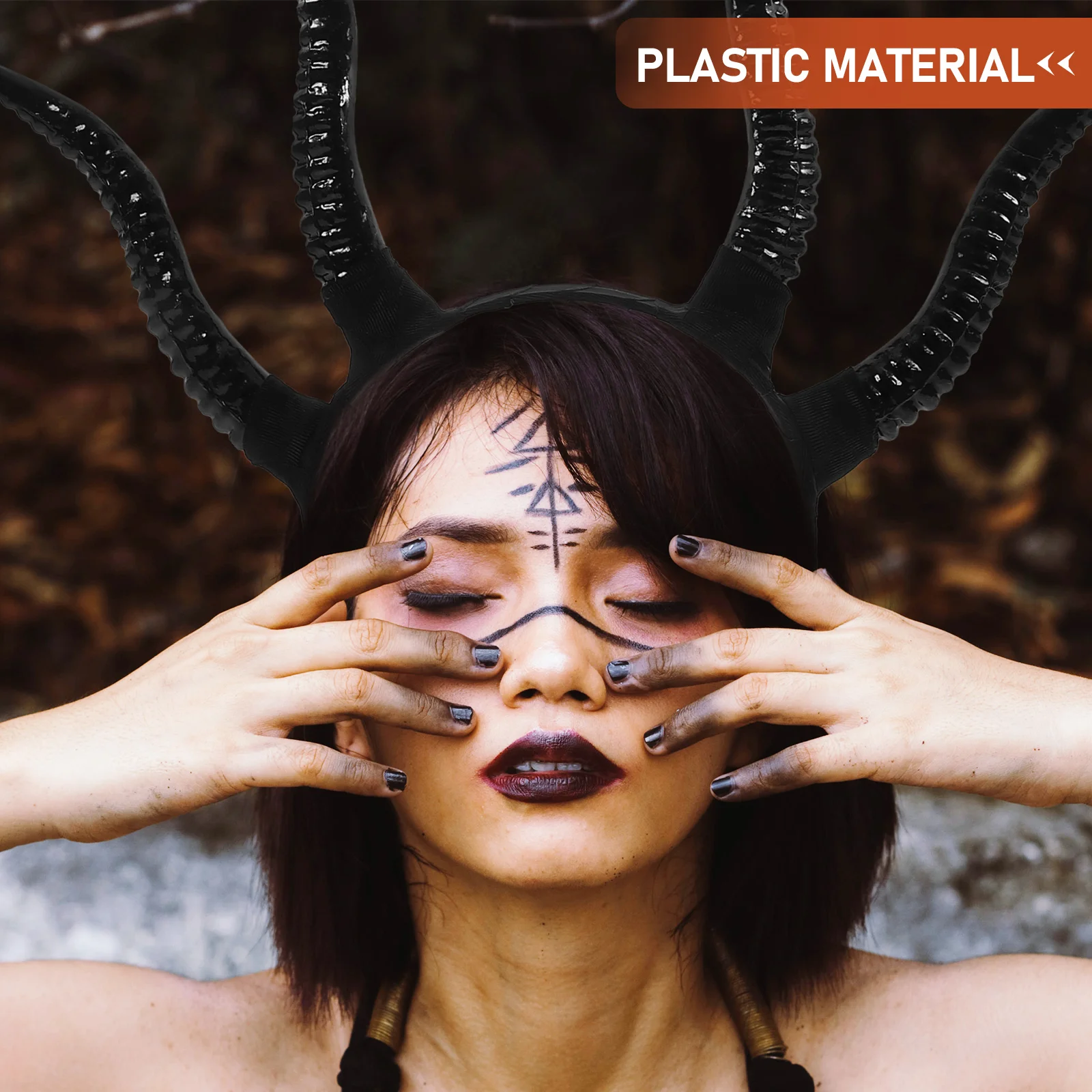 

Аксессуары для волос с рогом дьявола, костюм для косплея на Хэллоуин, пластиковая повязка для волос с рогами дьявола, черный цвет, реквизит для фестиваля и вечеринки