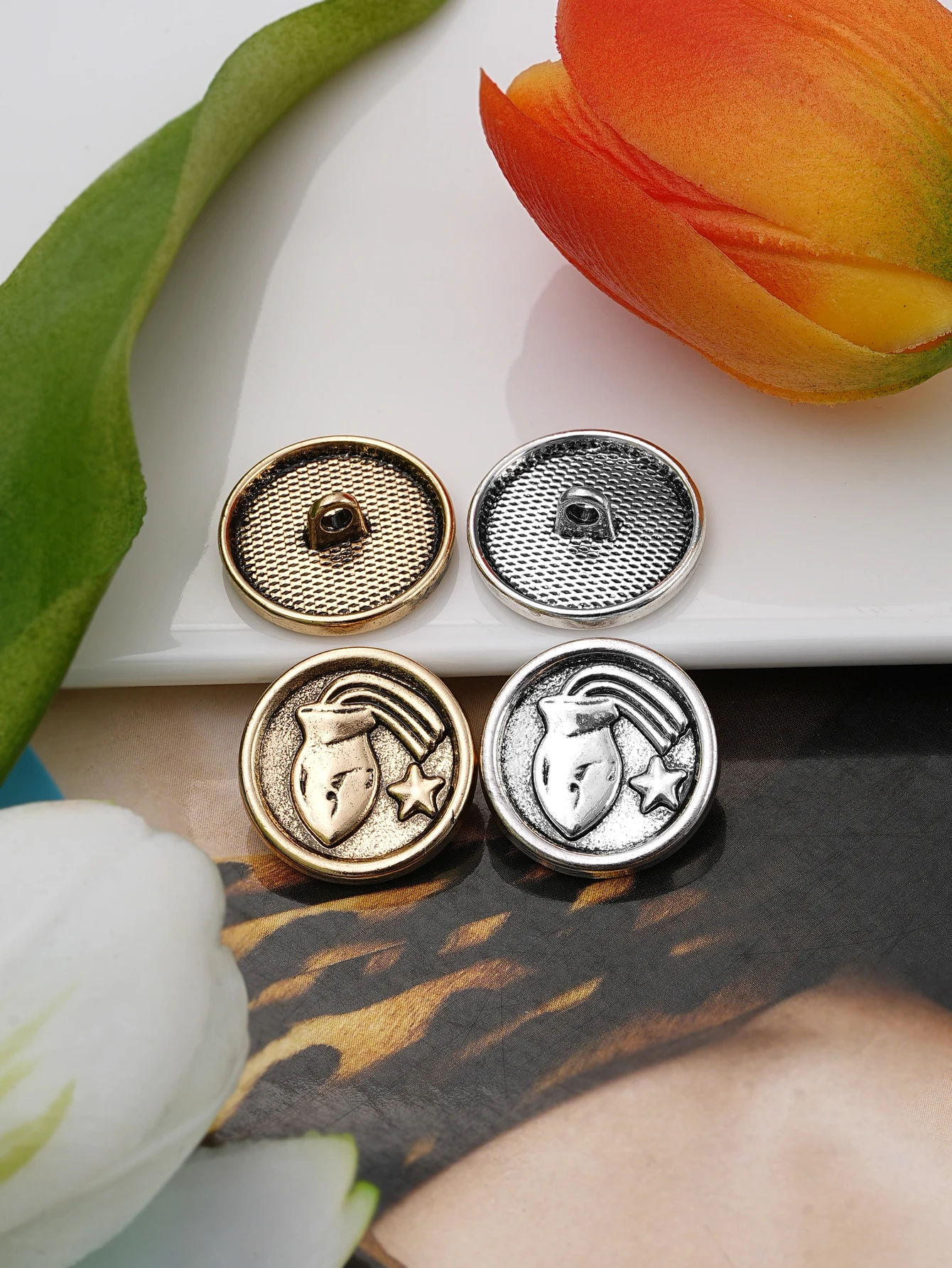 

10 шт./бутылка с водой, знак на тему зодиака, декоративные пуговицы, сделай сам, сшитые вручную аксессуары для одежды, украшение