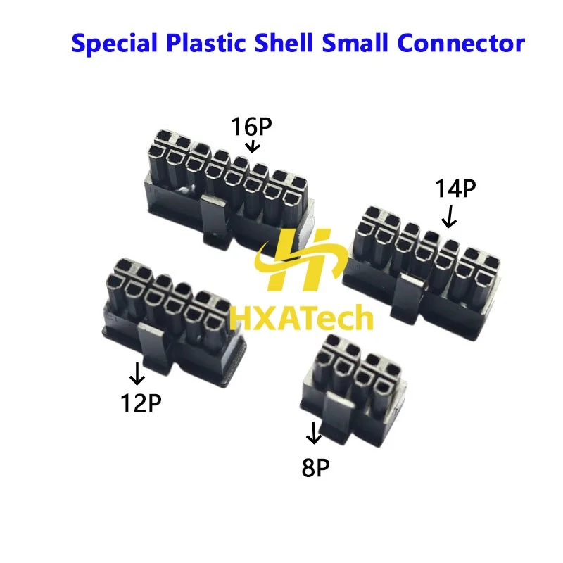 Conector macho de plástico especializado pequeno 5557 8p 12p 14p 16p com carcaça para alimentação de placa de vídeo INSPUR Dell 2*4P 2*6P 2*7P 2*8P