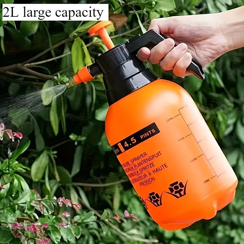2L High Pressure Garden Sprayer Thick Plastic Handheld Adjustable Nozzle for Lawn Flower Watering Gardening