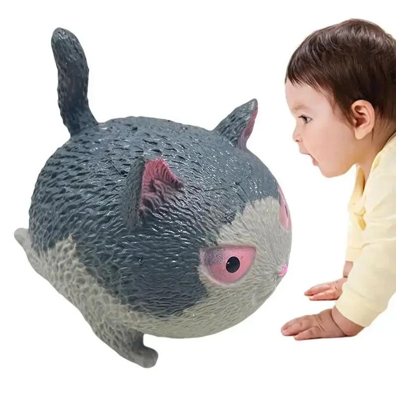 

Кошачий мяч для снятия стресса для родителей и детей (нетоксичный + упражнения для мышц рук) для семейных игр и раннего образования