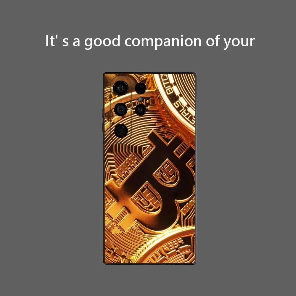 Bitcoin Cryptocurrency Phone Case For Samsung Galaxy S25 Ultra S22 S23 S24 Ultra S21 S20 5G Protective Soft Silicone TPU Funda