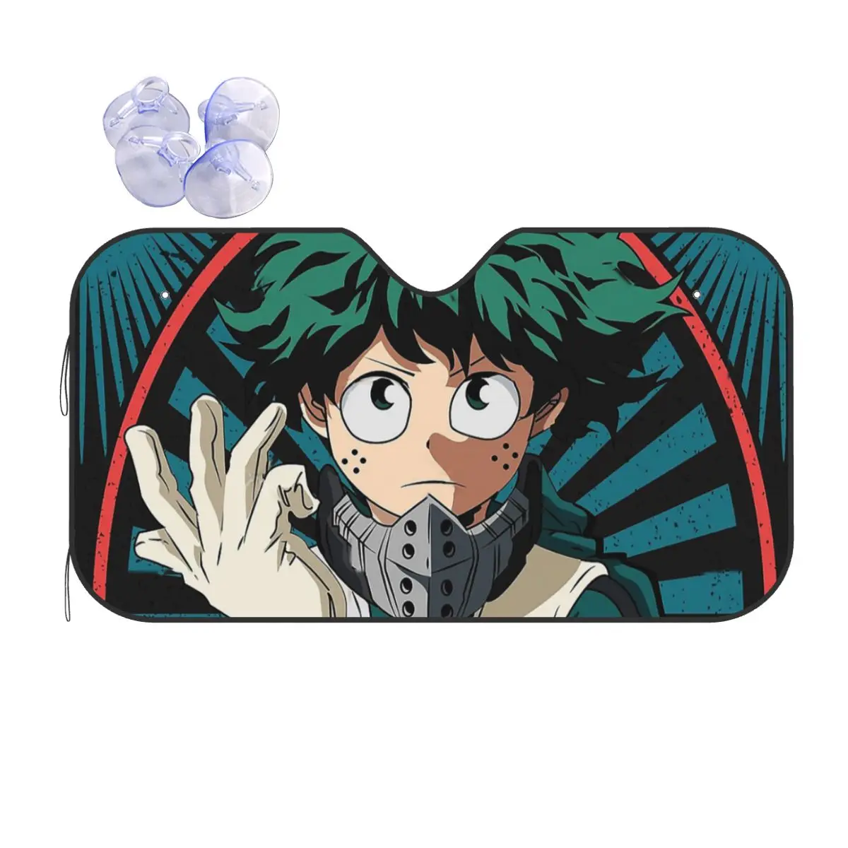

My Hero Academia Deku Sunshade Windscreen Boku No Hero Academia Foldable Car Front Window Visor Sunshade Visor Sunscreen Curtain
