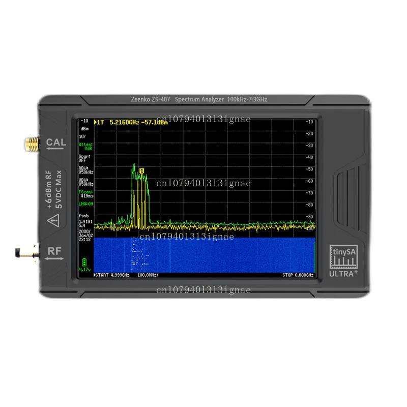 

PlusZS406 407 4-дюймовый портативный анализатор спектра 100k-5,4G 7,3 ГГц