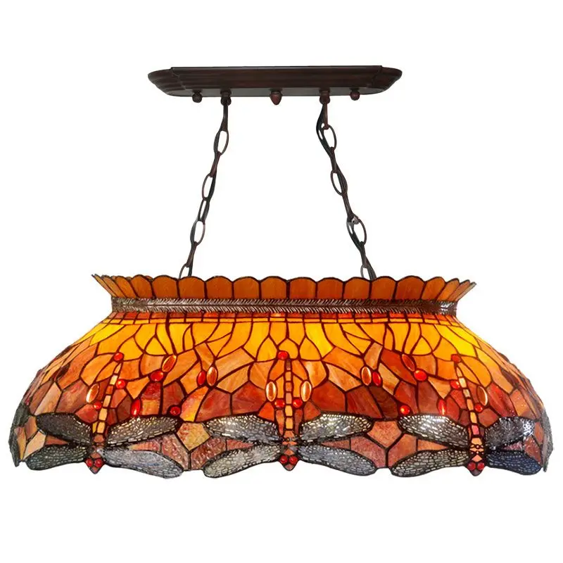 

Creative long American retro bar billiard hall storefront western restaurant billiard lamp chandelier