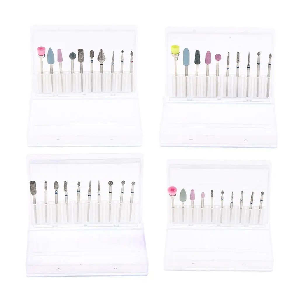 10x Pilniki do paznokci Frezarka Elektryczna do manicure Głowica szlifierska polerska Szczotka