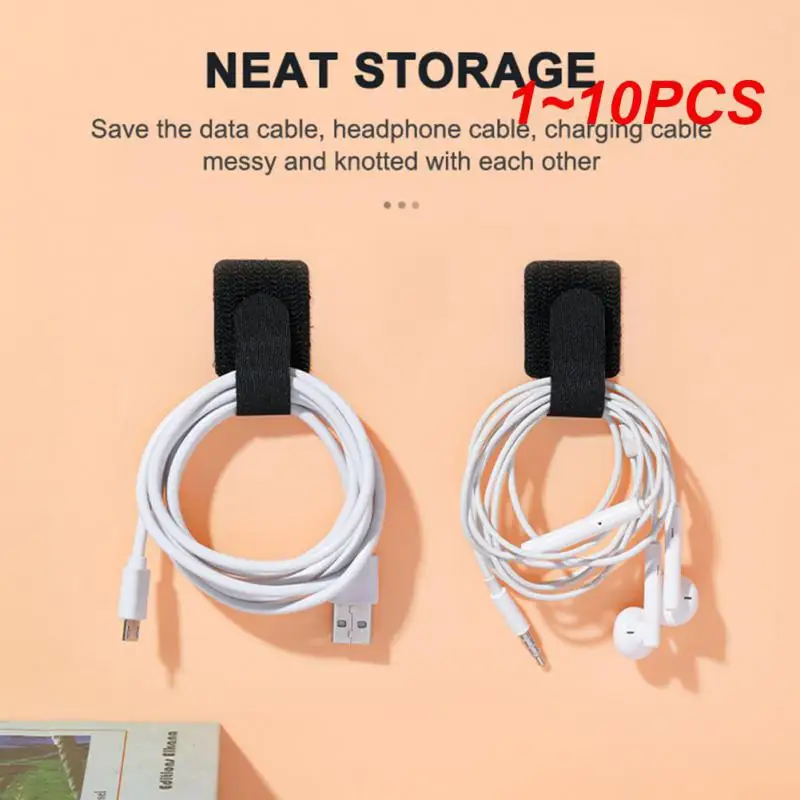 1~10PCS Releasable Cable Organizer Ties Mouse Earphones Wire Management Nylon Cable Ties Reusable Hoop Straps Tie