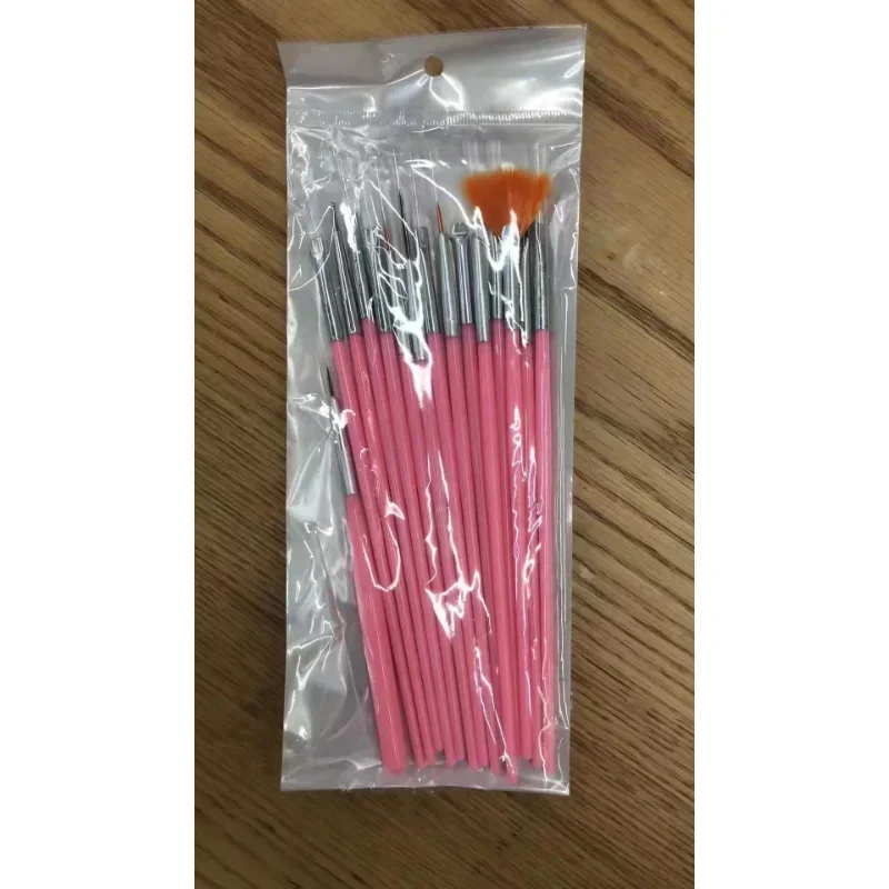 15-delige nagelborstelset manicure gel art tool acrylpoeder carving liner kit