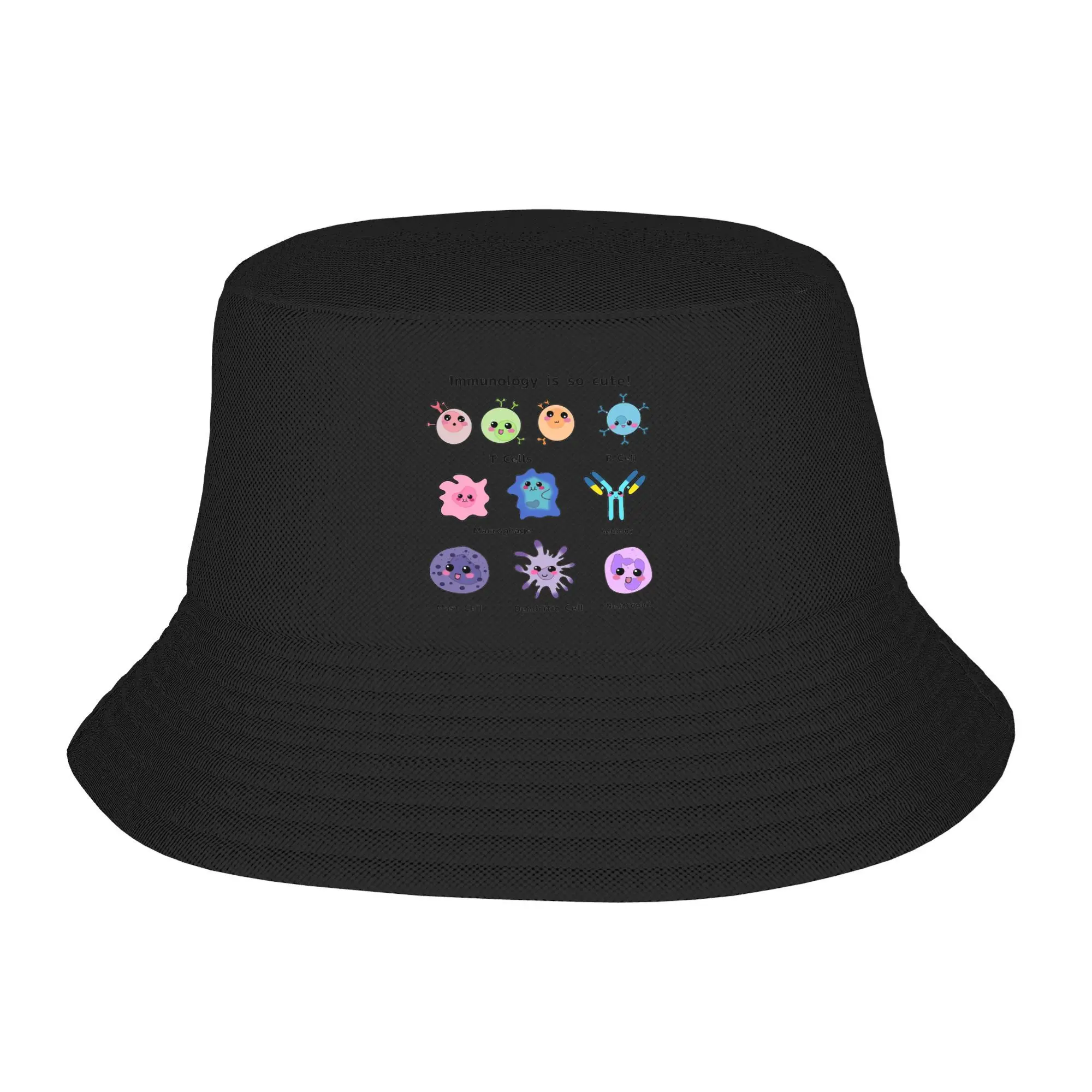 

Immunology is so Cute Version 2 Bucket Hat Panama Bob Hats Outdoor Hip Hop Autumn For Summer Beach Fishing Unisex Fisherman Caps