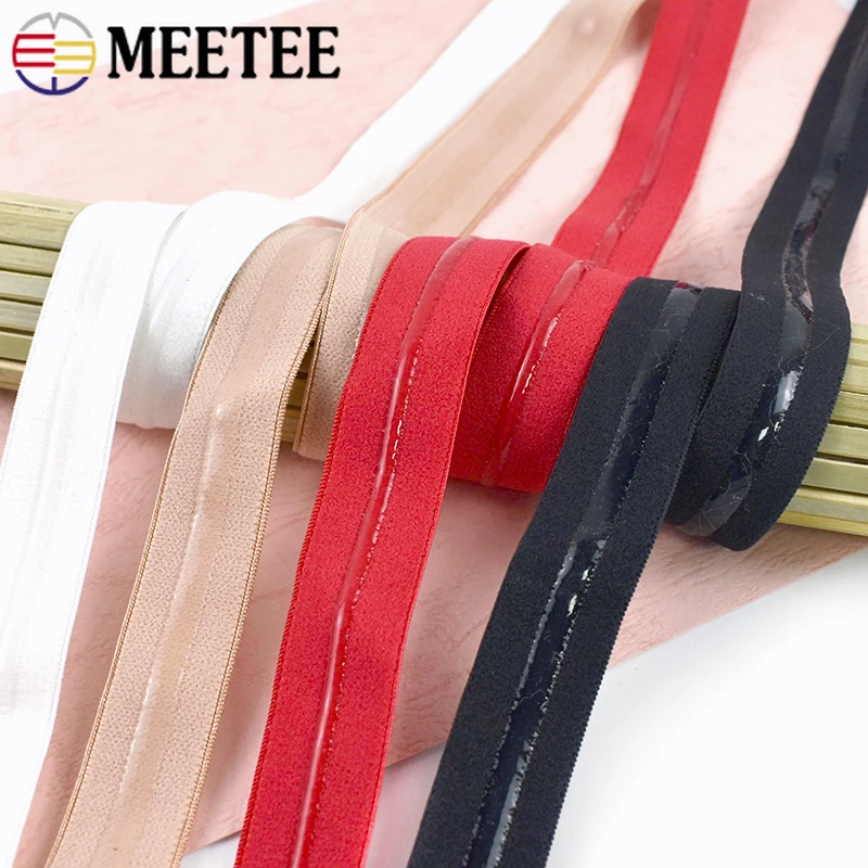 

2/5/10M Silicone Elastic Band Anti Slip Bra Shoulder Strap Stretch Tape for Clothing Belt Rubber Bands DIY Sewing Accessories