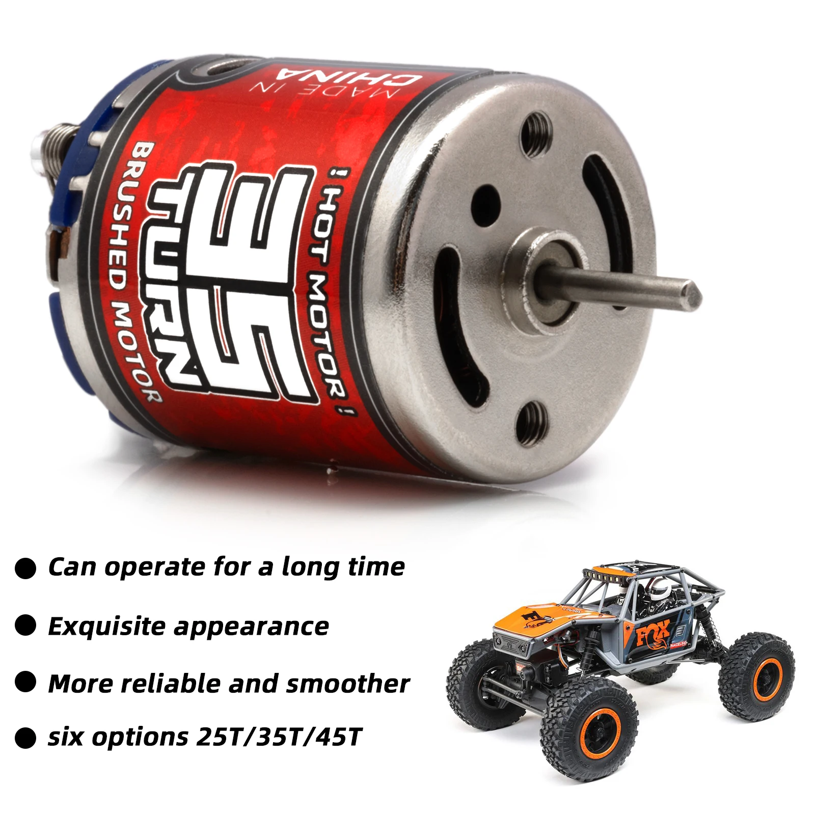 RCZIPROY RC ترقية 370 محرك خارجي ناعم 25T 35T 45T لـ 1/16 1/18 1/24 RC سيارة/سفينة الزاحف محوري SCX24 Tamiya Traxxas #4