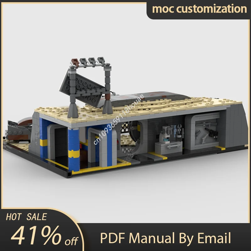 

1630 шт. MOC Fallout ядерный укрытие (скхождение) игры модель строительный блок Diy креативная сборка развивающие кирпичи игрушки подарок ребенку