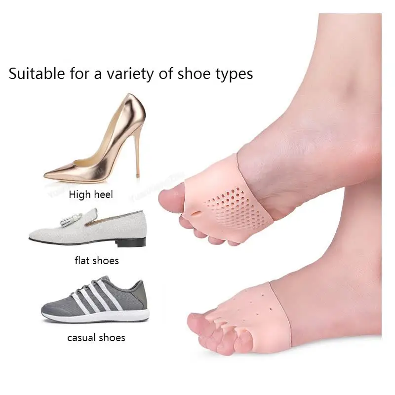 Forefoot Pads Shoe Pad Silicone Insoles Orthopedic Comfortable Shoe Insoles Women Toe separator Foot Care Products Pain Relief